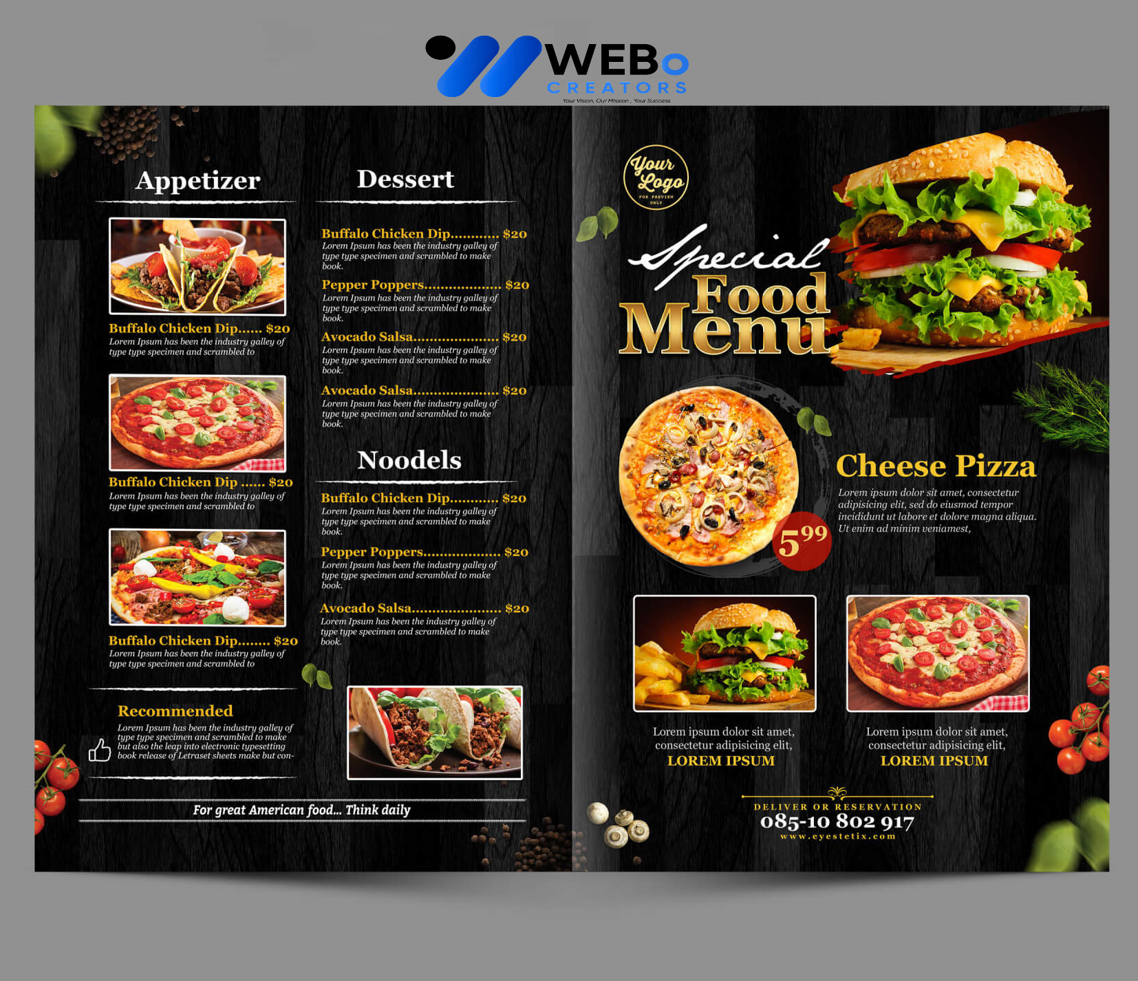 Menu Design Custom Restaurant Menu Designs & Graphics Service
