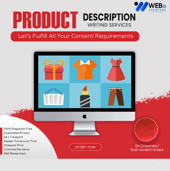 Professional Ecommerce Product description writing services